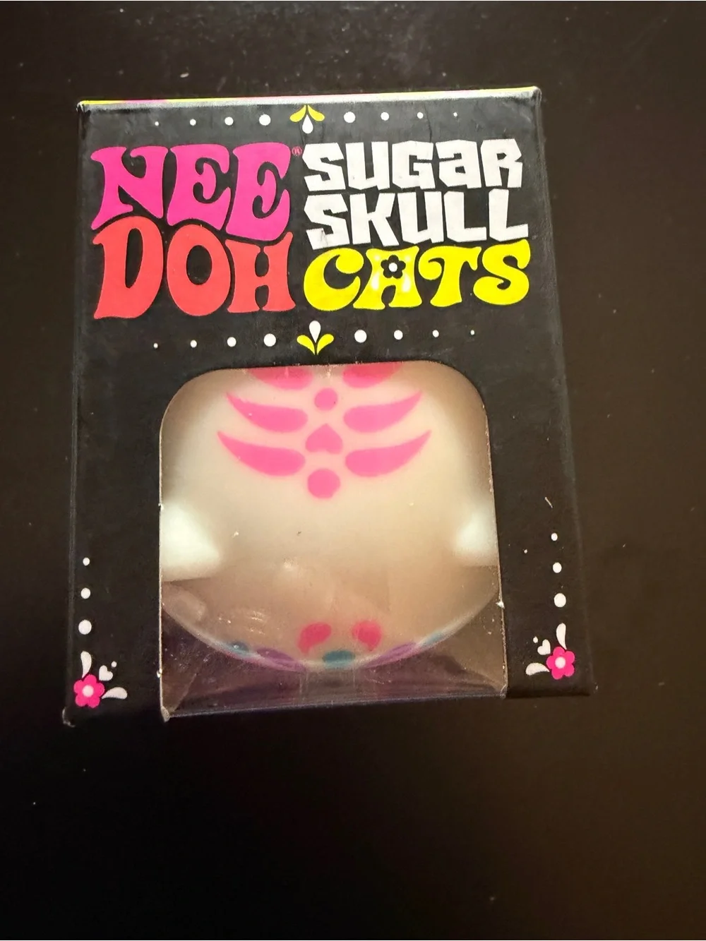 New Nee Doh Needoh Sugar Skull Cats Pink Squishy Sensory Toy Schylling 3+